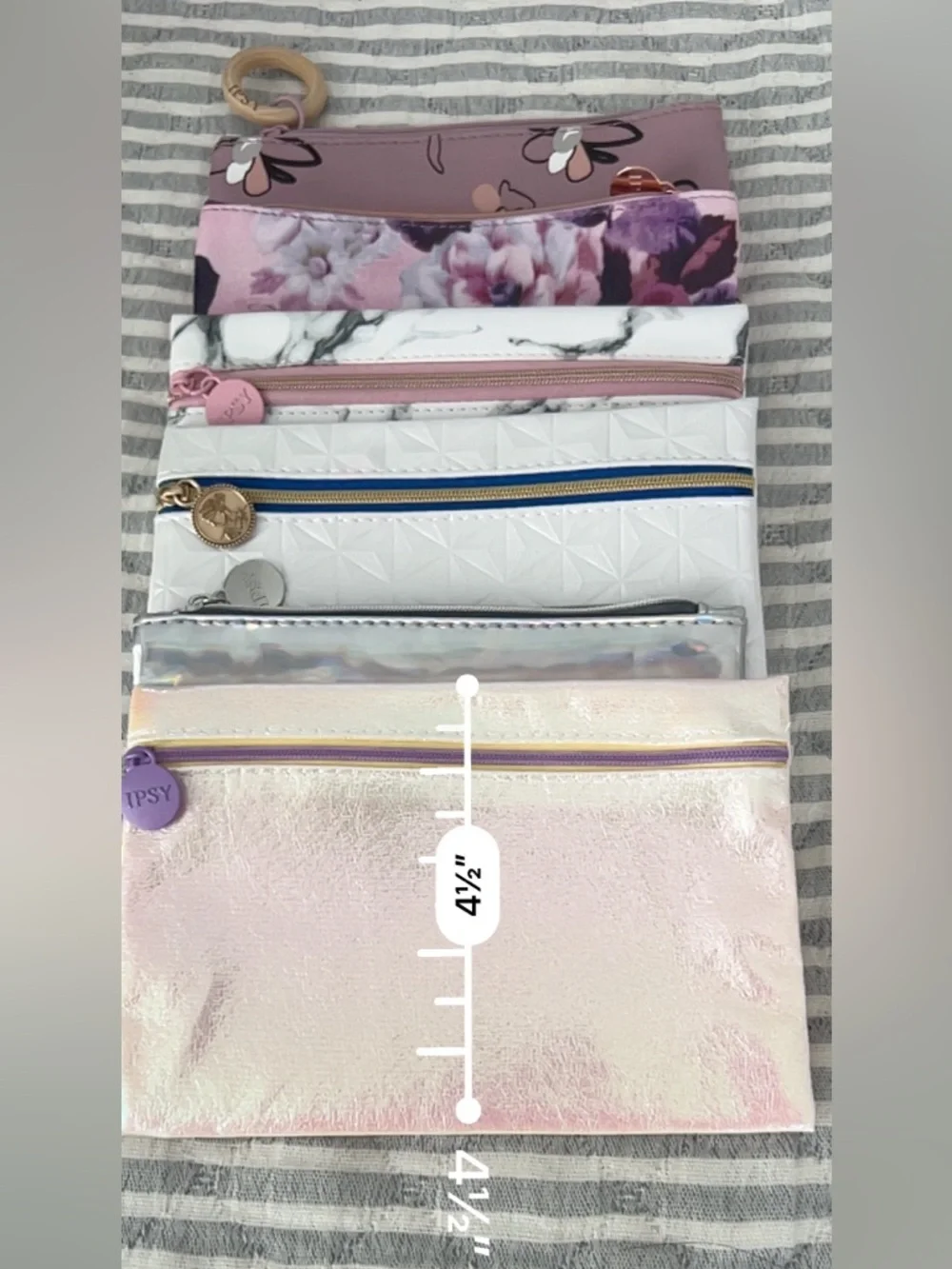 Ipsy Funky and Floral Glam Bags Lot of 6 Fresh & Clean Girl Themed